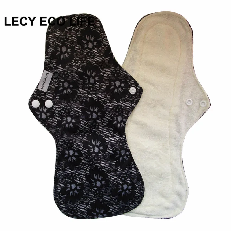 Lecy Eco Life 1 шт. 1" Длина Новое поступление печатные моющиеся тканевые гигиенические прокладки с крыльями