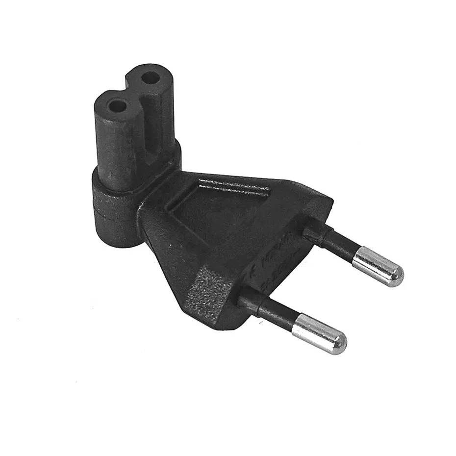 

Europe CEE7/16 EU 2-pin power cable plug to IEC C7 figure 8 receptacle plug adapter converter