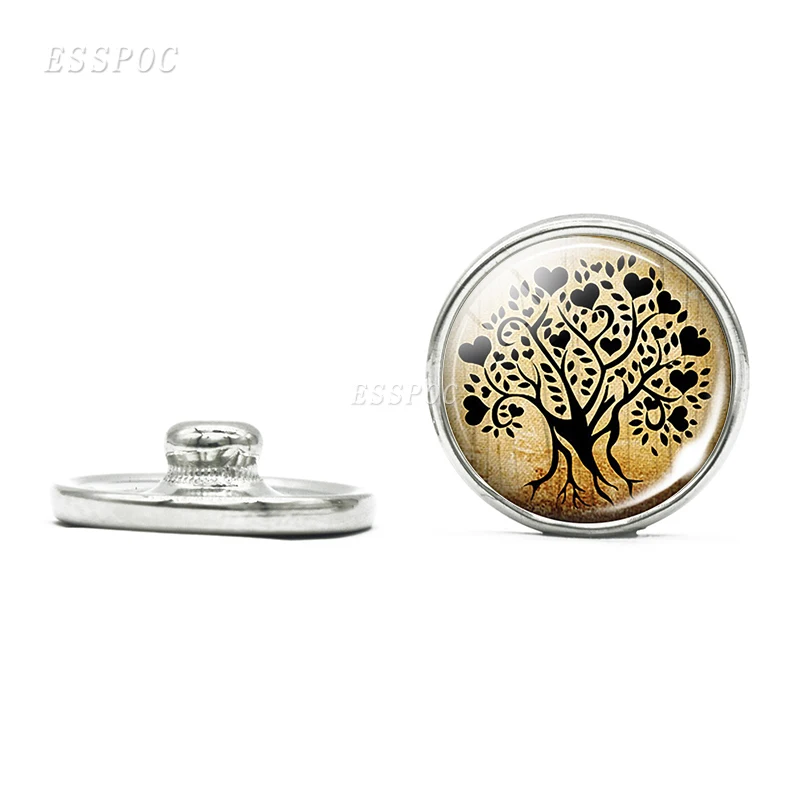 18 мм Дерево жизни стеклянный купол Кнопка Климт Дерево жизни Стекло DIY ювелирные изделия для друзей Специальные рождественские подарки на год