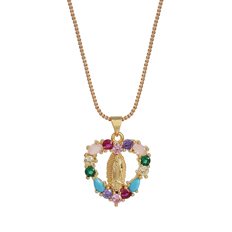 Новый стиль креативное модное женское ожерелье в форме сердца полые Стразы