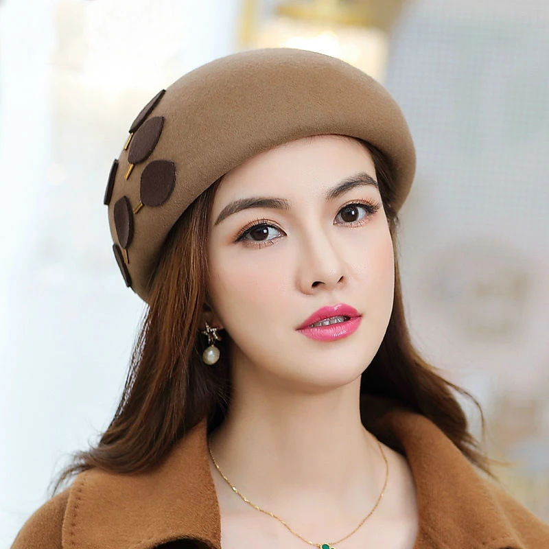 Шерстяная шляпа-чародей для женщин фетровые шляпы Женские винтажные Коктейльные