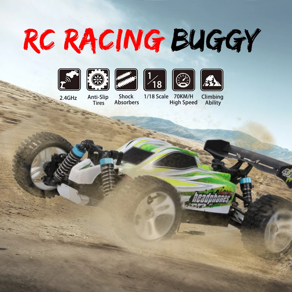 WLtoys A959 B RC автомобиль 1:18 2 4 ГГц 4WD ралли гоночный 70 км/ч Высокая Скорость