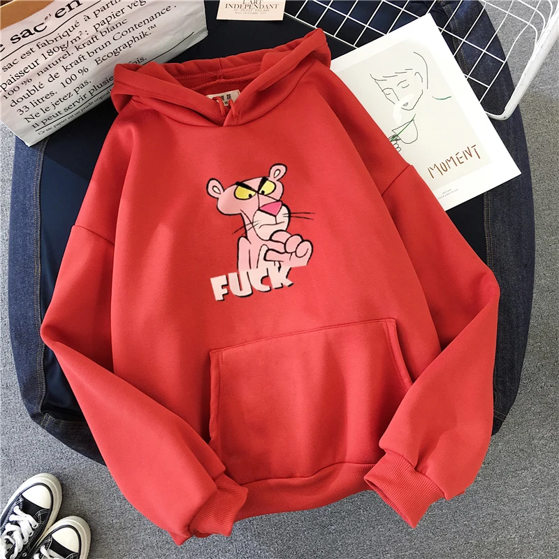 Женская толстовка Shellsuning простая свободная с круглым вырезом и милым принтом в