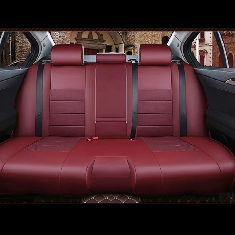 AutoDecorun перфорированные кожаные чехлы для сидений искусственная воловья кожа