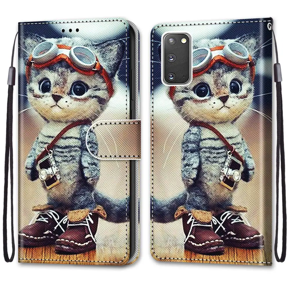 Чехол-книжка Etui POCO M3 Для Xiaomi X3 NFC симпатичный кошелек с собакой кошкой тигром