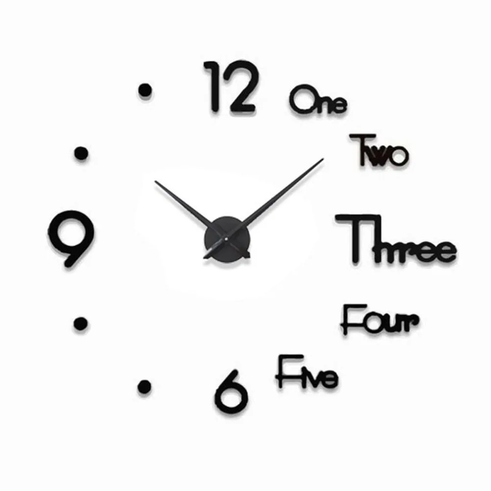 Акриловое зеркало 3D цифры буквы современный на батарейках домашний декор