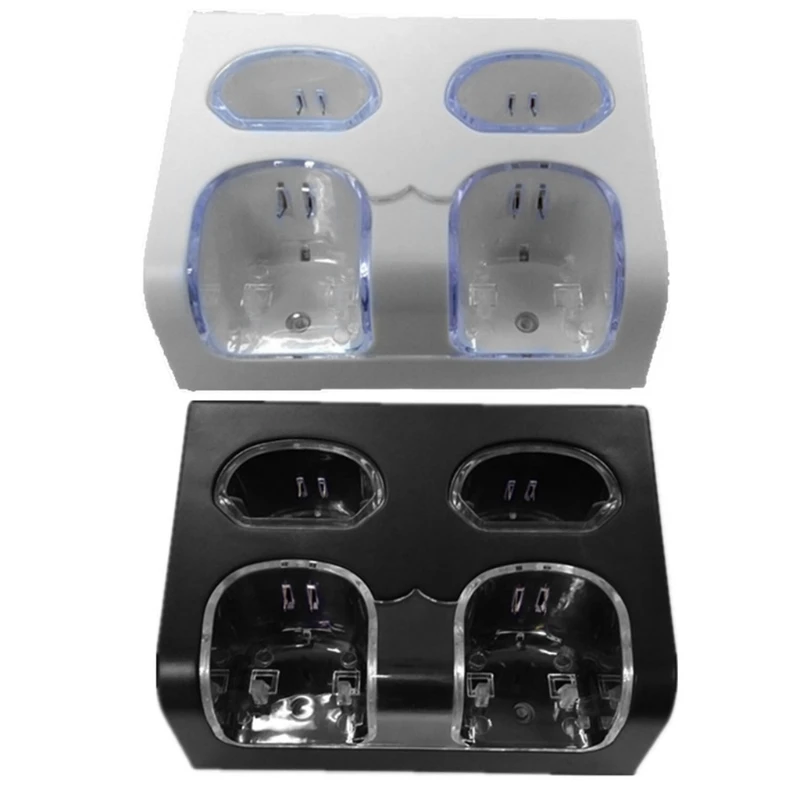 

4 in 1 LED Charging Dock Station + 4x 2800mAh Battery USB Cable for WII / WII u H054