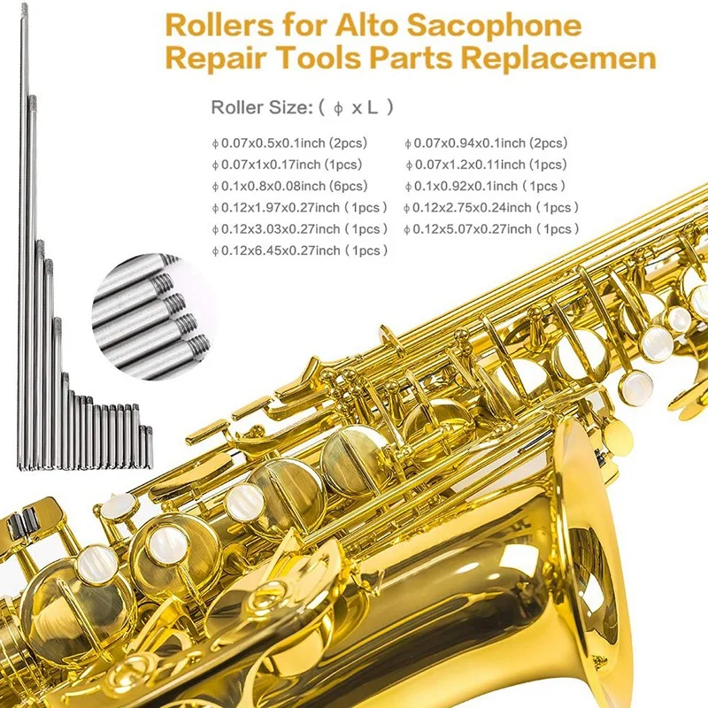

119Pcs/Set Alto Sax Saxophone Repair Parts Screws + Saxophone Springs Kit DIY Tool Woodwind Instrument Accessories