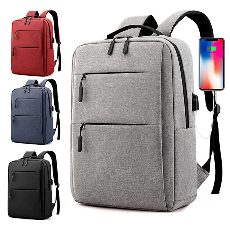 

Laptop Backpack Men Pack Office Work Women Bagpack Business Anti Theft Unisex Black Thin Light Backpacking USB External Charge