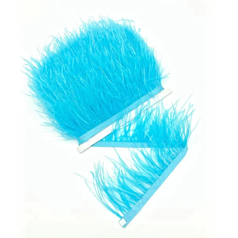 10 ярдов пушистая Красивая Страусиная перьевая Отделка Ткань боковая лента 8-11 см