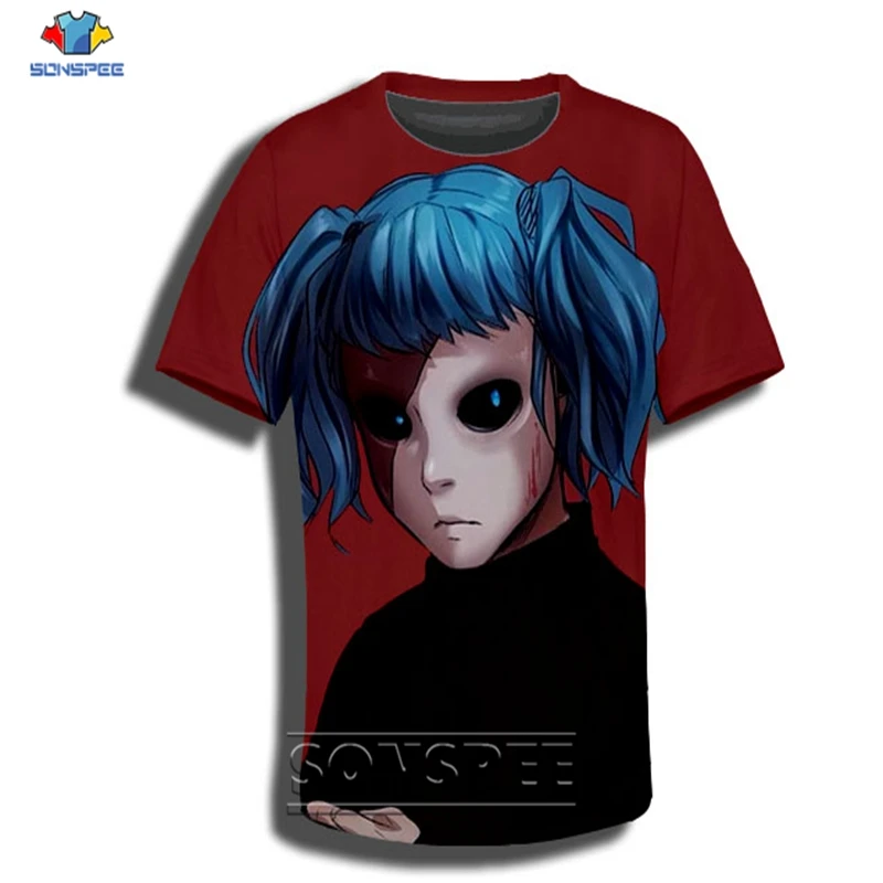 01 Футболка с 3d принтом аниме уличная одежда sally хип хоп Рок лицо для мужчин и женщин игра модная футболка Harajuku Детские рубашки homme футболка A115 - Цвет: 01