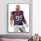 Настенный постер JJ Watt, Настенная картина на стену, знаменитый футбольный игрок, декоративная картина для гостиной, Настенный декор