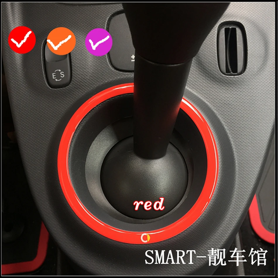 3D гелевая Автомобильная наклейка для SMART 453 Fortwo панель для рычага переключения передач декоративная наклейка эмблема значок Накладка для Smart 453 Forfour