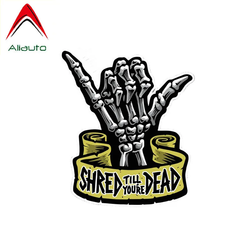 

Aliauto Personality Car Sticker USA Creative Shred Till Your Dead Finger PVC Waterproof Sunscreen Decoration Decal,12cm*10cm