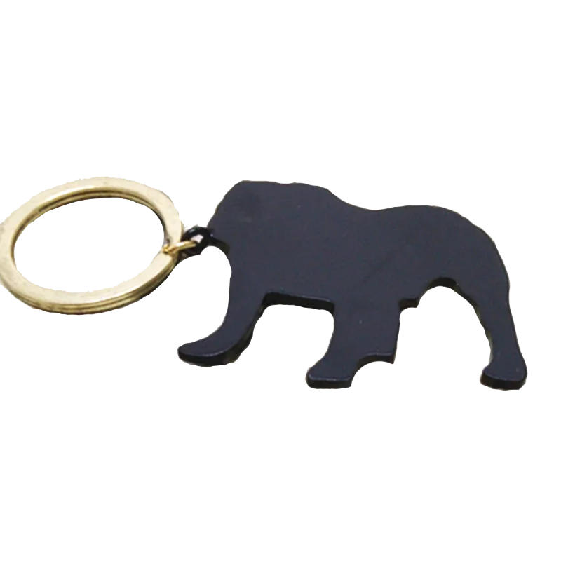 Продажа 1 шт. брелок с бульдогом все виды животных черный металл ювелирные