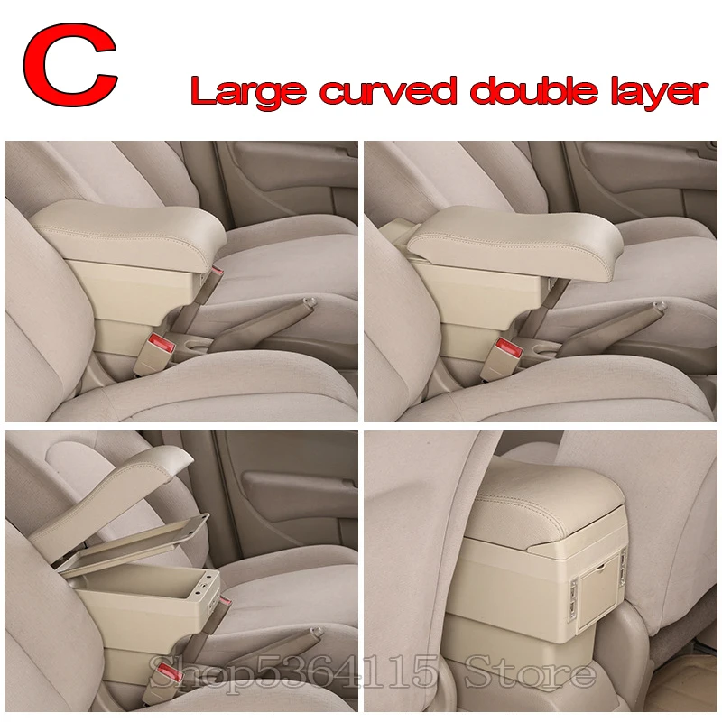 beige Для Suzuki Swift Handrail центральной консоли ящик для хранения+ держатель стакана, пепельница+ зарядка через USB - Название цвета: beige