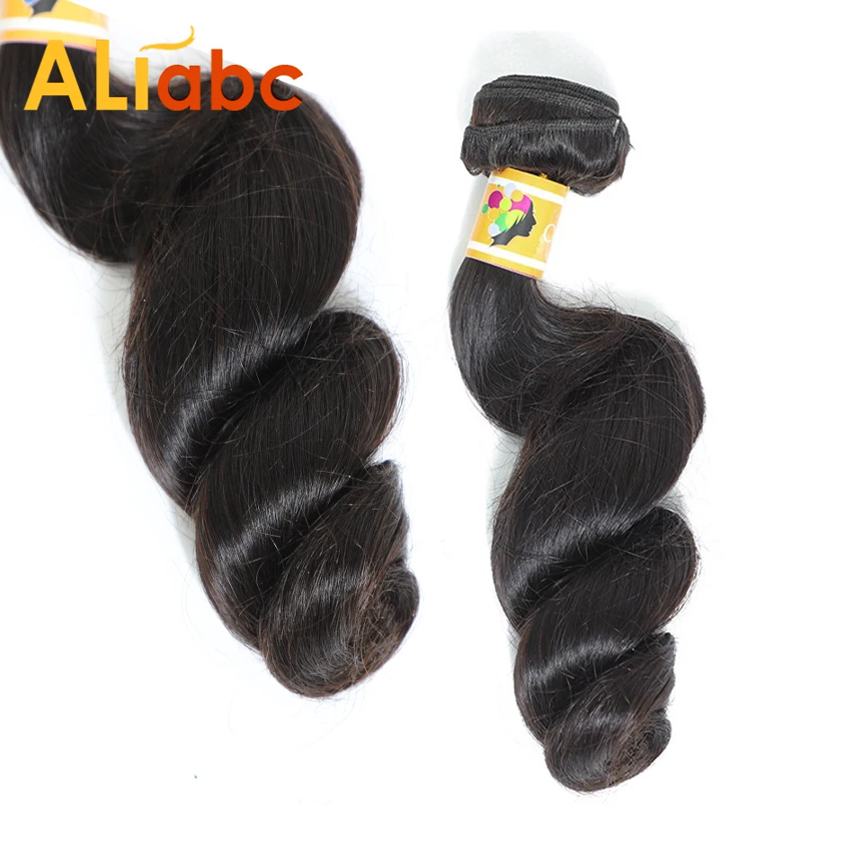 Aliabc бразильские свободные волнистые волосы пучки человеческих волос