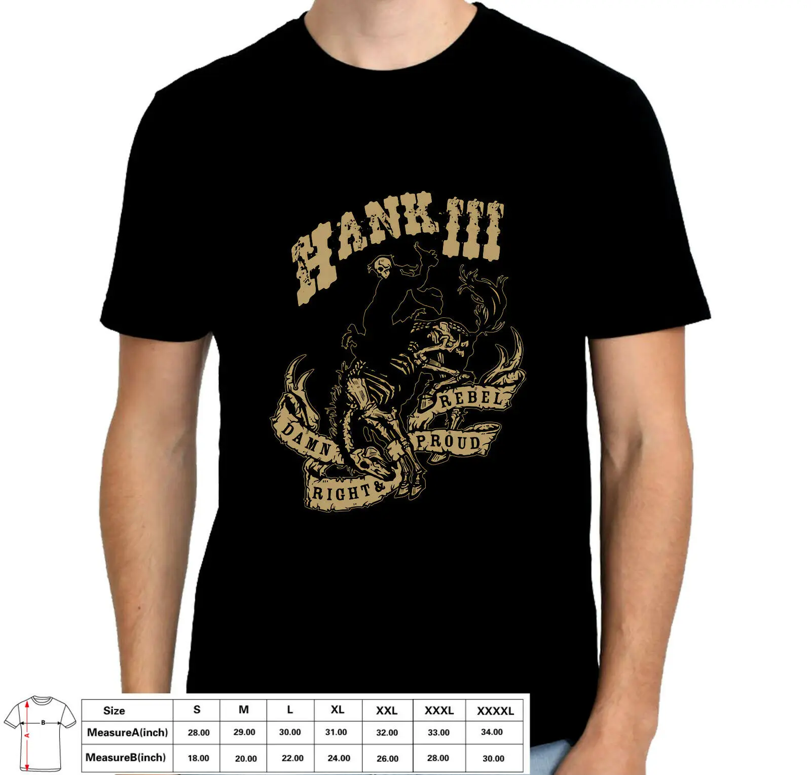 Мужская футболка с логотипом Ханка Уильямса, размер США