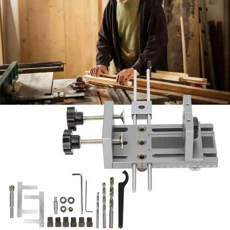 

39pcs Metric Hole Locator set DIY Punch Locator Drill Guide Tools Accessory with 6-10mm Drill Sleeve 6-10mm Spacing Ring