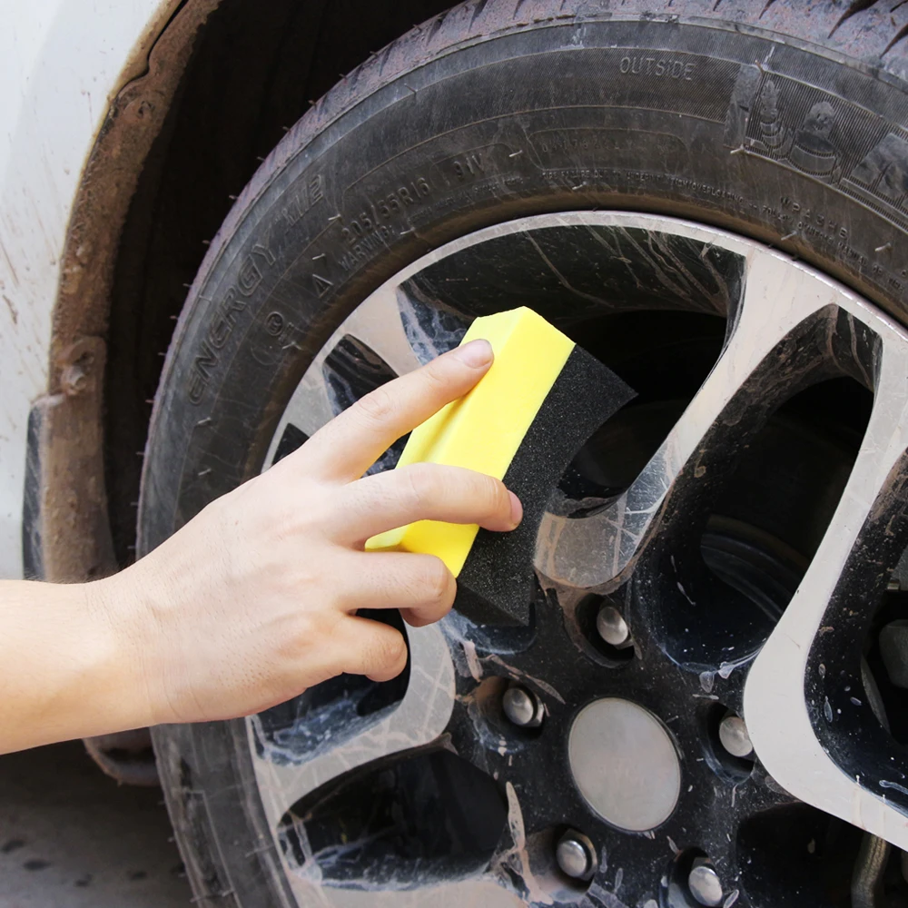 Многофункциональные автоматические колеса автомобиля щетка губка очиститель