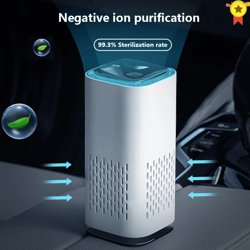 

Air Purifier For Home True HEPA Filters Compact Desktop Xiomi Purifiers Filtration with Night Light Air Cleaner For Car
