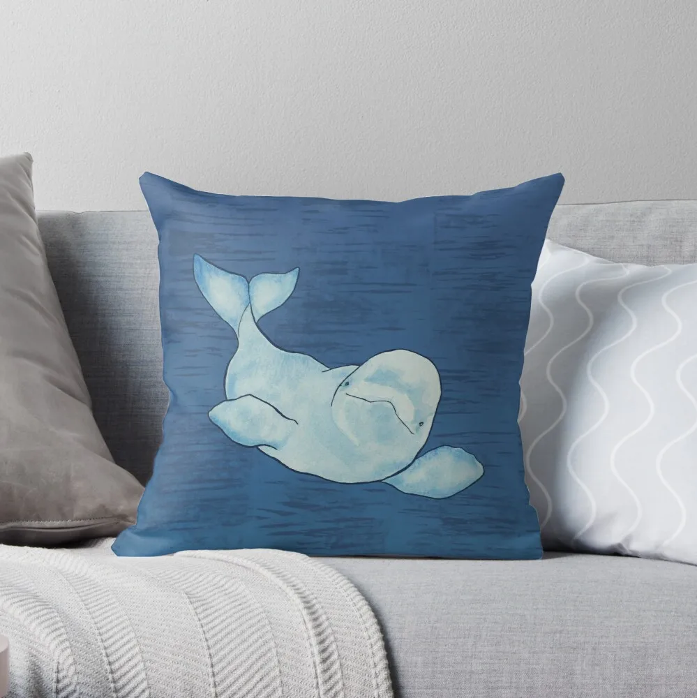 

Beluga Wave Throw Pillow Pillow Case Polyester Home Decora Pillowcases Throw Pillow Case kussensloop almohada poszewka