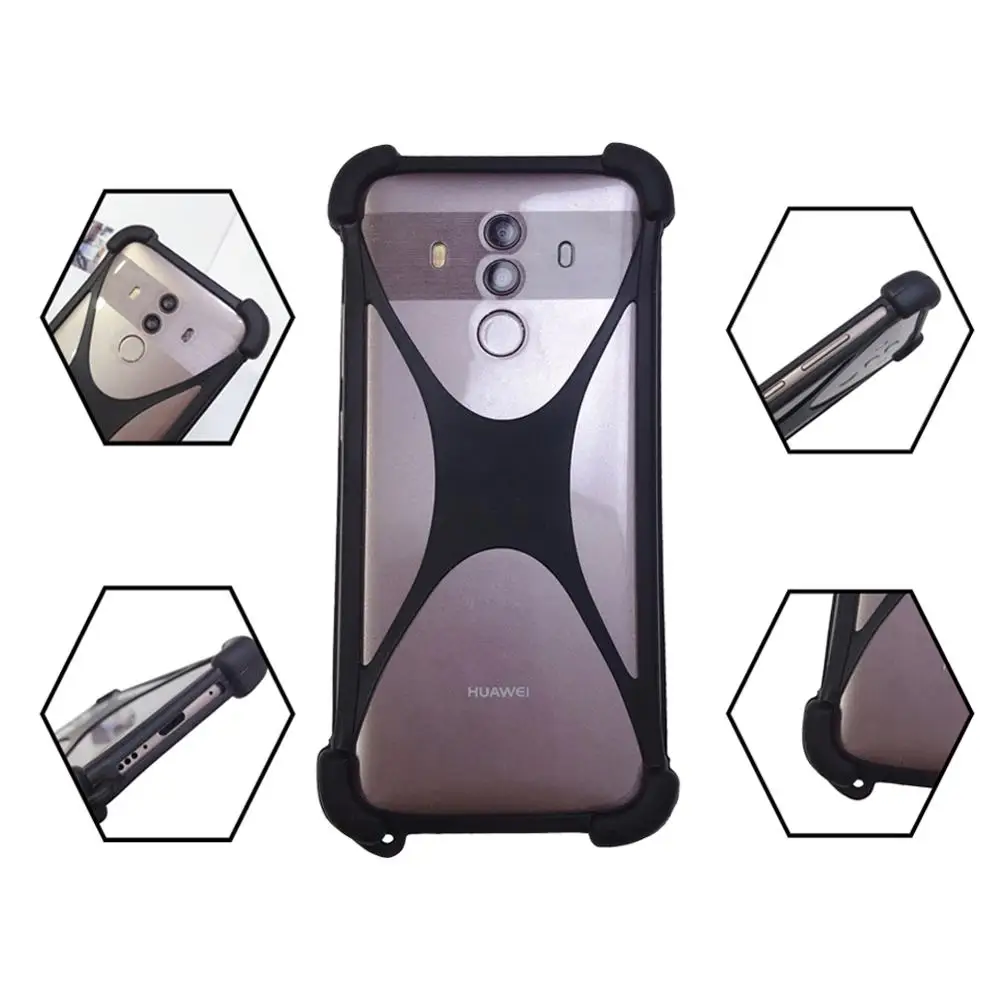 Бампер для смартфона мягкий силиконовый чехол резиновые чехлы Vertex Impress More Nero Open