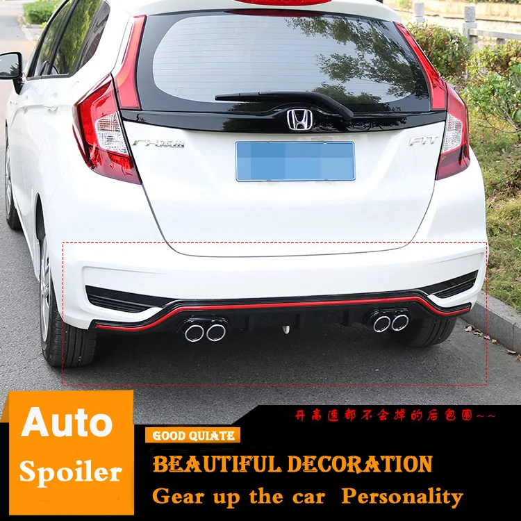 Для Honda Fit задний спойлер 2018 2019 Jazz Hatchback бампер диффузор автомобильный комплект