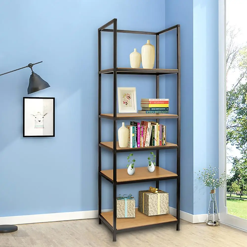 Черный/белый 5 ярусов из углеродистой стали сверхмощные полки для хранения