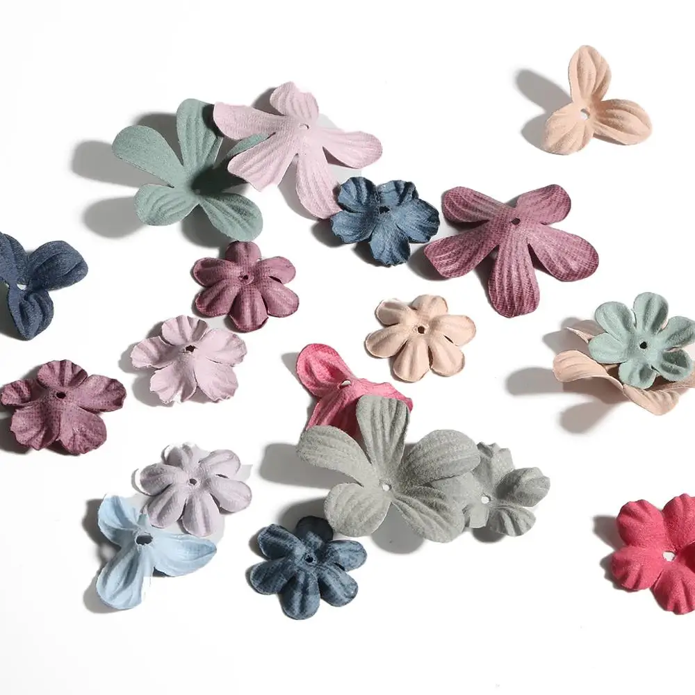 30 шт./лот изысканная ткань ручной работы лепестки цветов для рукоделия