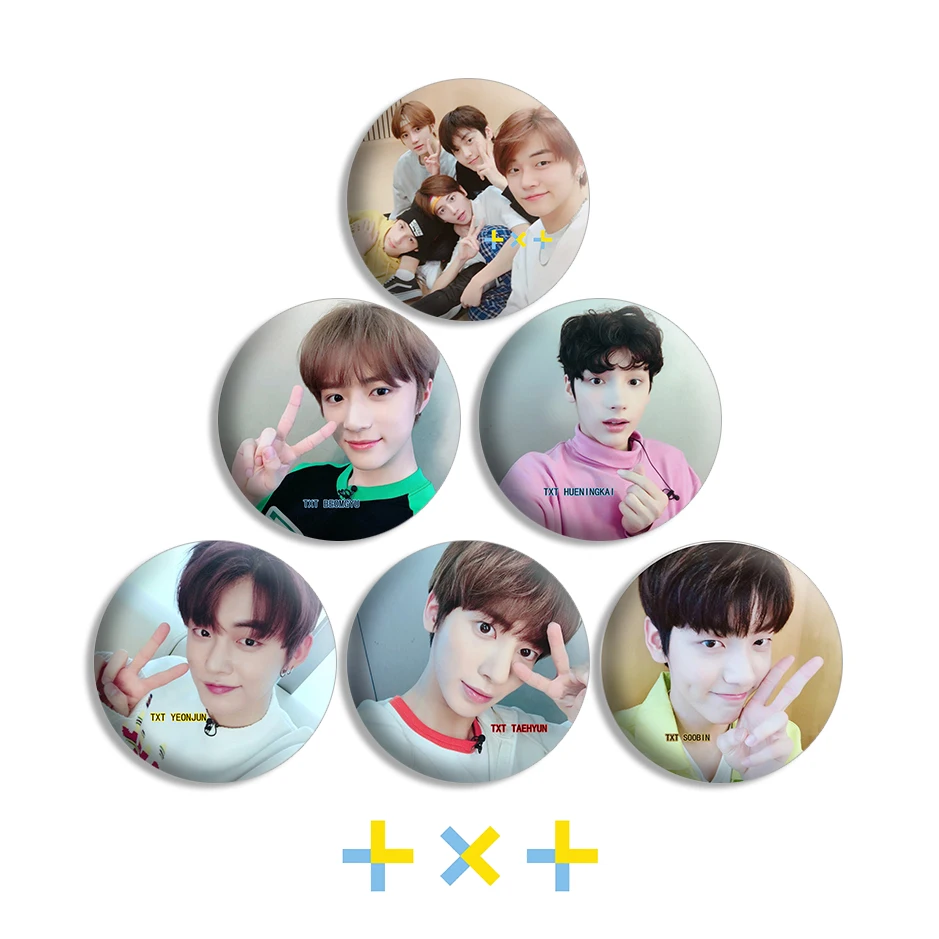 Брошь значок Kpop TXT с символикой к pop завтра X Together SOOBIN HUENINGKAI BEOMGYU одежда рюкзаки