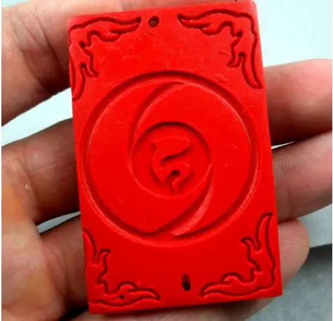 natural stone Quartz crystal Chinese Red Organic Cinnabar Big black day pendant for diy jewelry making necklace Accessories | Украшения и