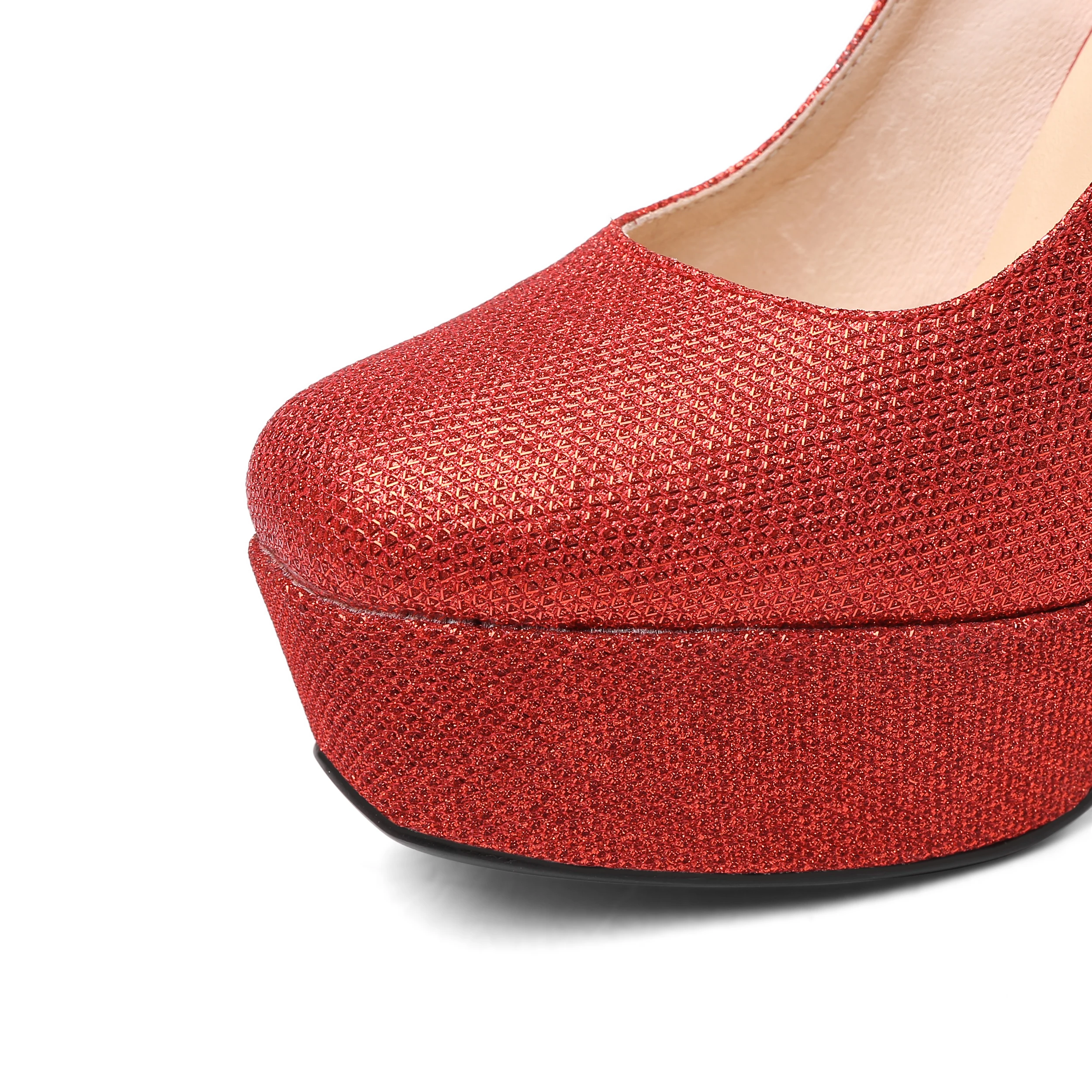 

Original Intention Women Pumps Sequins Gold Silver Red High Platform Chunky High High Heels Pumps Gorgeous Party Shoes Woman