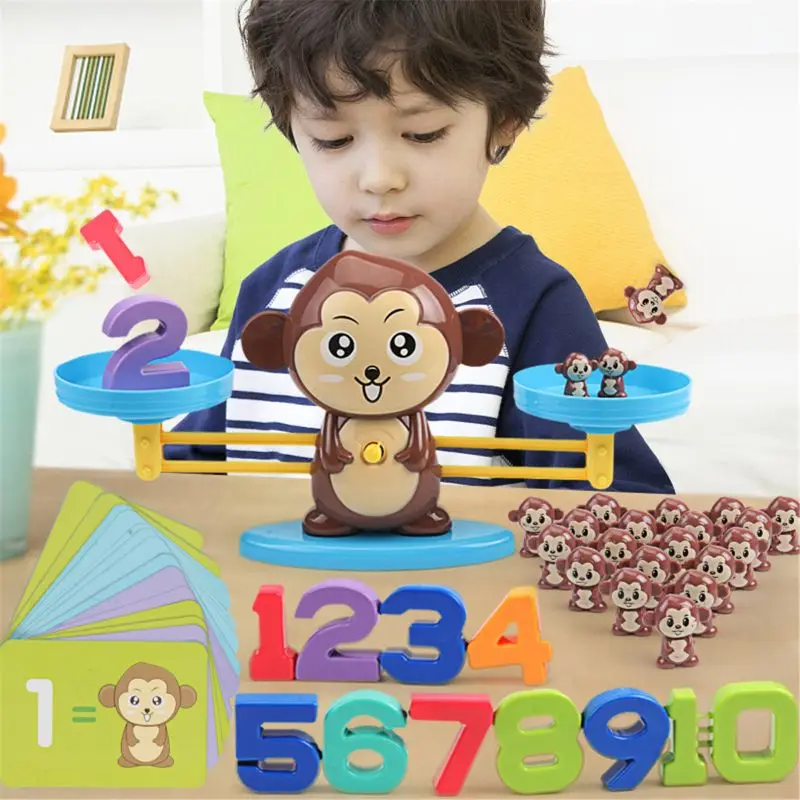 

Monkey Balance Educational Math Game for Kids to Learn Counting Numbers and Basic Math 65 Piece STEM Learning Toy