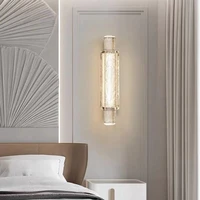 crystal wall light modern minimalist bedroom luxury bedside lamp aisle creative living room background wall luxury villa lamp