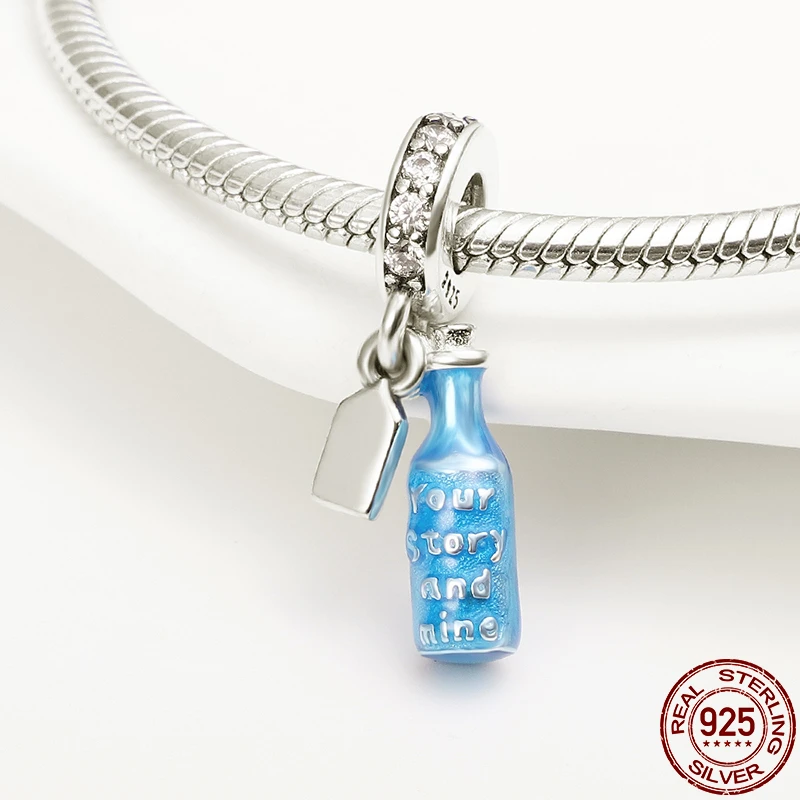 

Лидер продаж, трендовые подвески из серебра 925 пробы в виде бутылки газировки, подходят для оригинального браслета Pandora, подвеска для ожерел...