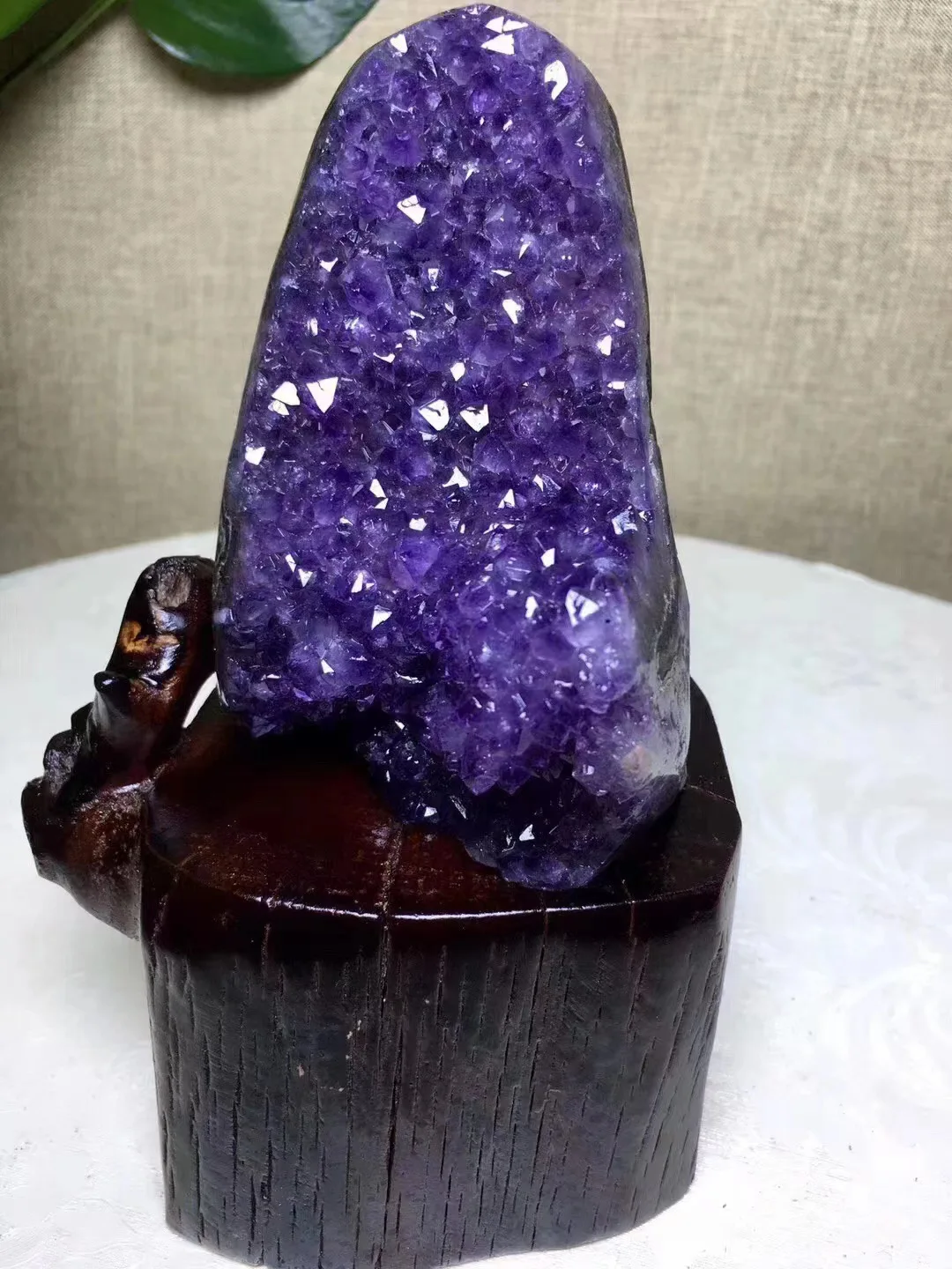 

Natural amethyst raw stone purple crystal cluster block Amethyst cave cornucopian wealth degaussing decoration