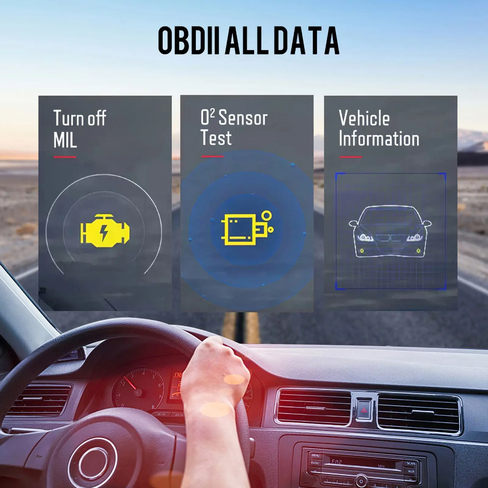 

Plug And Play Car Diagnostic Scanner All-Round Scanning Car Code Reader Fault Detector for OBD2 Protocol Compliant Automobiles