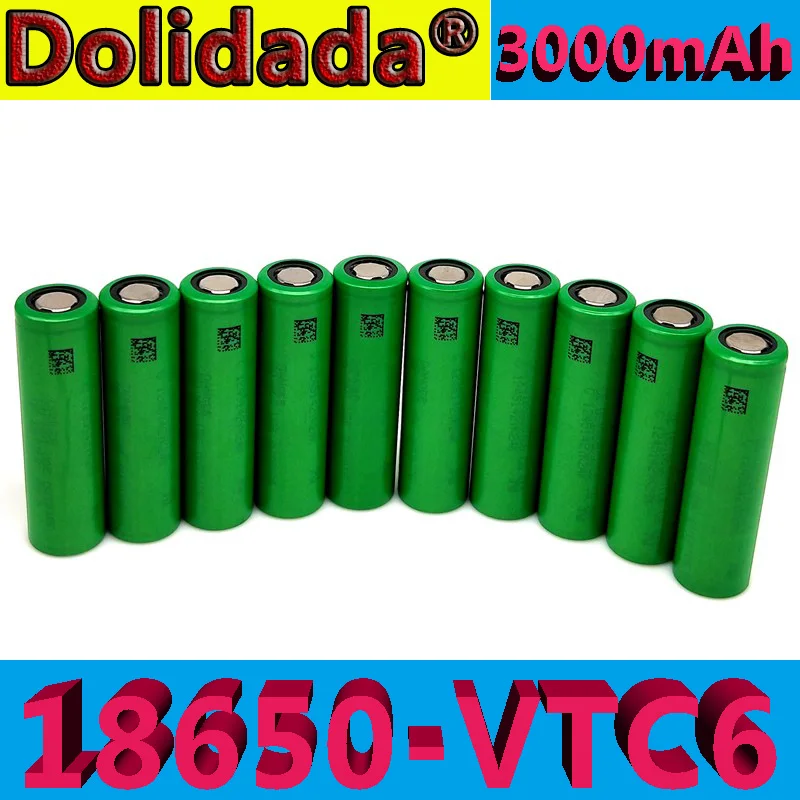 

Перезаряжаемый литий-ионный аккумулятор Dolidada 3,7 в 3000 мАч US18650 VTC6 для игрушечного инструмента, фонарика, камеры, бритвы, радио