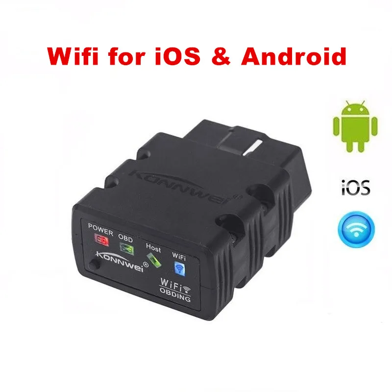 For IOS Android Konnwei KW902 ELM327 V1.5 Bluetooth/Wifi OBD2 OBDII CAN-BUS диагностический Автомобильный сканер инструмент работает на iOS iPhone Android телефон - Цвет: For IOS Android