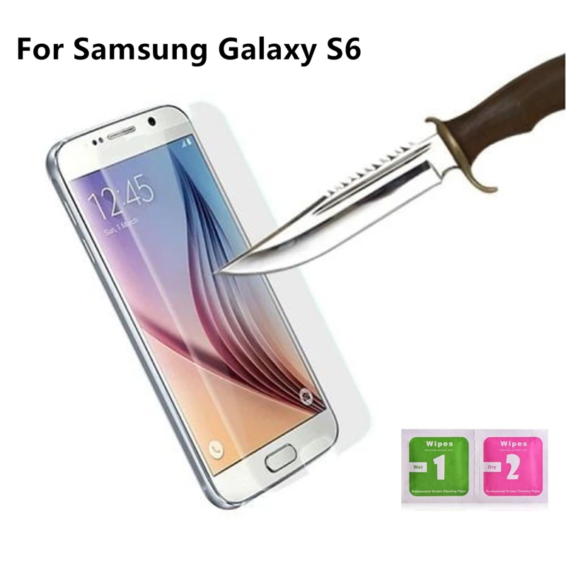 Фото 1 шт. отличное качество закаленное стекло для samsung Galaxy S6 G9200 G920F G9208 Защитная пленка