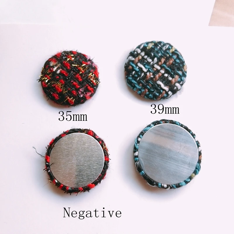 Плетка в клетку плетеная круглая ткань пуговица с плоским основанием самодельные серьги ручной работы