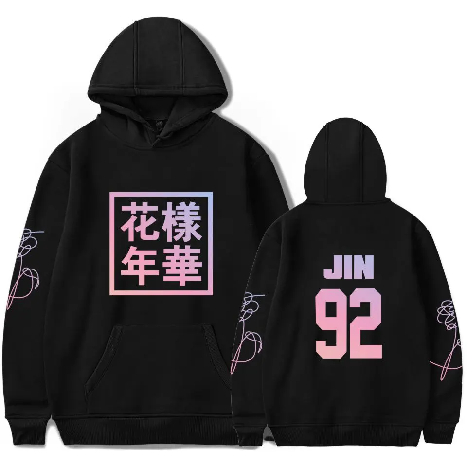 

New Bangtan Boys Young Forever Unisex Anime Hoodie JIMIN J-HOPE JUNG KOOK SUGA Cartoon Sweatshirt Women Kpop Fans Hip Hop Tops