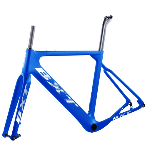 BXT blue Новинка BXT карбоновая гравия рама для велосипеда aero Road или MTB рама 142x12 мм дисковый тормоз Велокросс карбоновая рама для велосипеда - Цвет: BXT blue