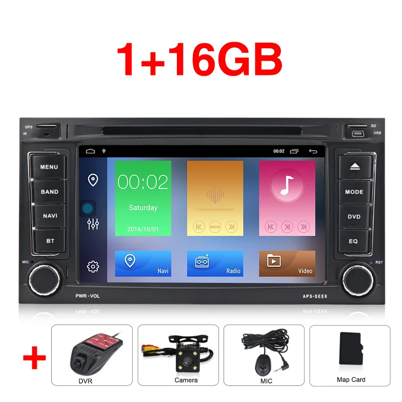MEKEDE HD Автомобильный мультимедийный плеер Android 9,1 gps 7 дюймов 2 Din Авторадио для Volkswagen/Touareg Canbus Wifi FM радио USB DVR - Цвет: 16G