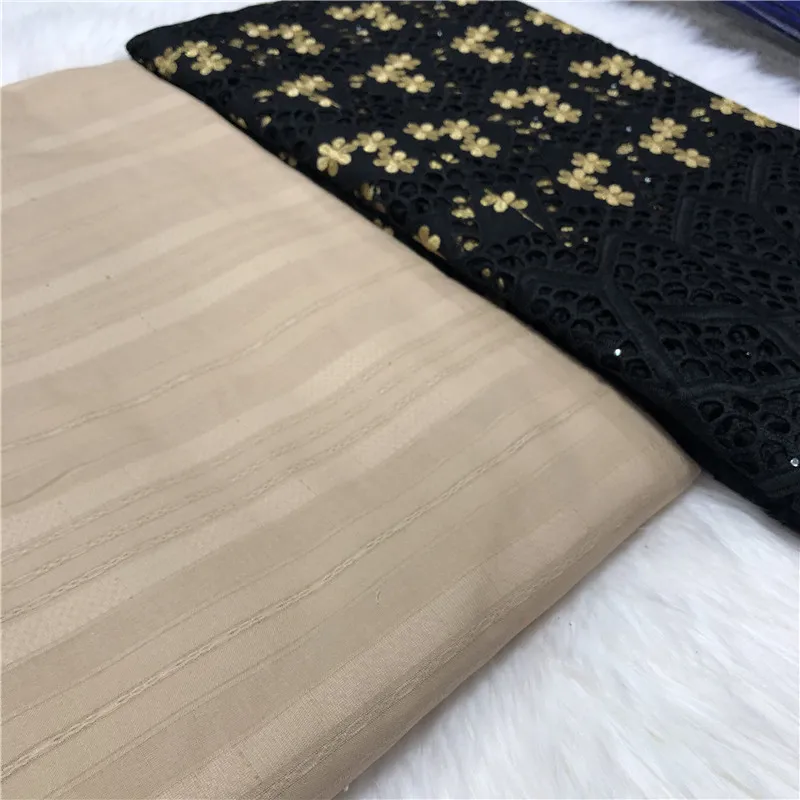 Африканская ткань атику для мужчин Ткань 100% хлопок вышивка швейцарская вуаль