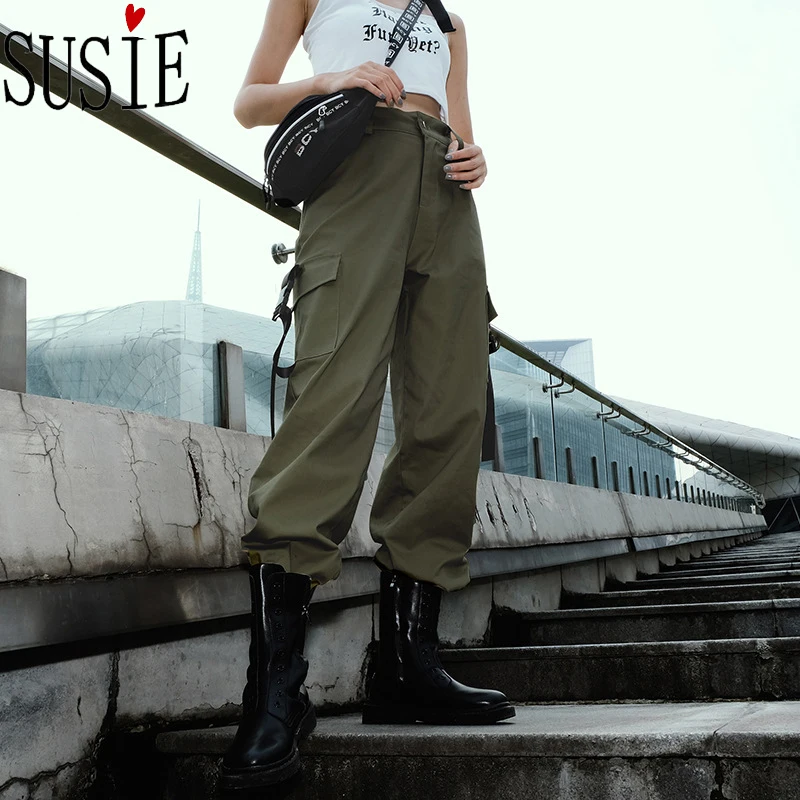 Брюки карго зимние в стиле хип хоп уличная одежда повседневные женские брюки с
