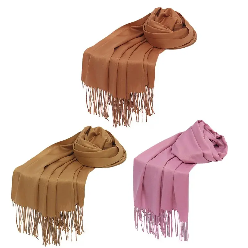 Winter Scarves For Women Shawls Warm Wraps Lady Pashmina Pure Blanket Cashmere Scarf Neck Headband Hijabs