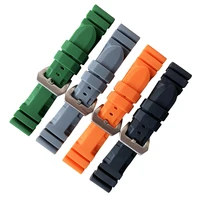 sports style rubber strap 24mm for pam watch band strap dustproof and waterproof watchbands for pam watch strap tool