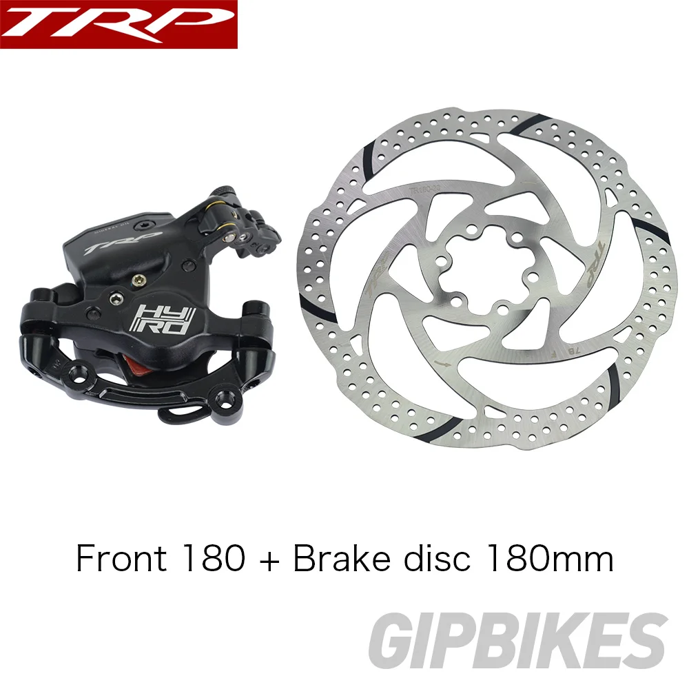 Front 180 disc 180mm TRP HY/RD штыревой кабель с приводом гидравлический дисковый тормозной суппорт 160 мм w/or w/o ротор передний/задний/комплект HYRD ROAD Черный - Цвет: Front 180 disc 180mm